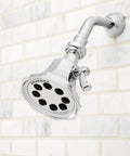 Wall-mounted Vintage 8 Jet Low Flow Shower Head 2.0 GPM Polished Chrome with Old School Retro Design and Spa Vibe