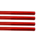 Four red aluminum tubes from Tent Pole Repair Tool Kit With 4 Lightweight Aluminum Tubes For 7.9-8.5mm Poles, Quick Fix Accessories.