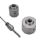Heavy Duty Concrete Hole Saw Kit With Tungsten Steel And YG8C Alloy Tip 60Mm 80Mm Wall Cutter Featuring 3 Vent Teeth For Electric Hammer Drill Brick Masonry Pros. 60mm 80mm concrete hole saws with SDS shank and pilot drill