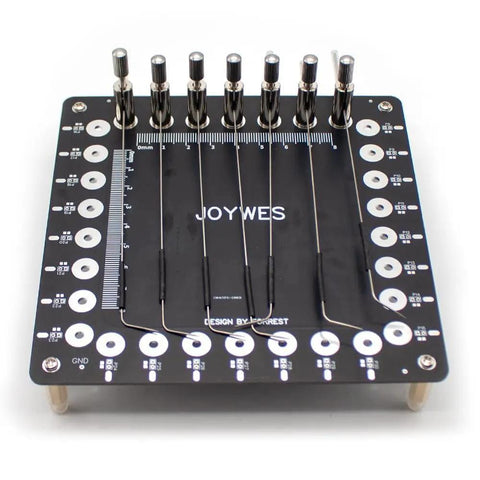 Multi-Function Probe Data Repair Tool For Flying Leads And PCB Jumpers, black PCB with adjustable stainless needles