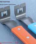 Heavy Duty Flat Pry Bar With Nail Puller, Forged Carbon Steel Utility Bar With Curved Claw And Right Angle Precision Tip, angled view