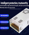 Beefy 360W 12V 30A Auto-Voltage Power Supply For LED Strips CCTV 3D Printers with cooling and protection features