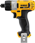 12V Max Cordless Screwdriver With Quarter Inch Hex Chuck And One Inch Bit Tips, Tool Only, Compact Lightweight Design, 3 LED Lights