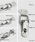 Heavy Duty Stainless Steel Flat Beak Spring Clasp With Gate Lock Design For Cabinets And Boxes, 76mm latch