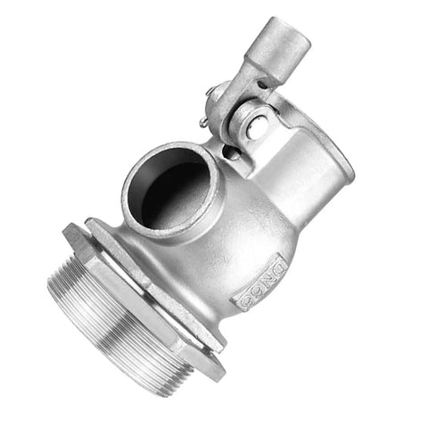 Heavy Duty Tank Float Valve With Stainless Steel Float Ball And DN65 Male Thread, Industrial Water Tank Shutoff Valve, Trusted Float Controller For Chemical, Petroleum, Metallurgy And Industrial Applications. DN65 stainless steel float valve, angled view