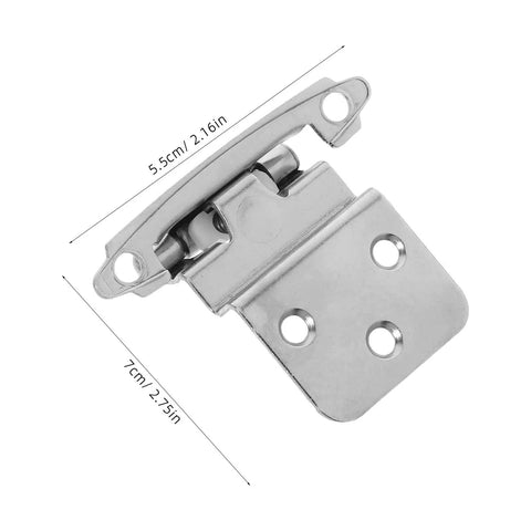 Concealed Kitchen Cabinet Hinges Heavy Duty Self Closing 3 By 8 Inch Flush Mount Inset White Nickel Finish Durable Hardware For Furniture Doors