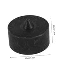 Outanaya 6pcs Heavy Duty Conical Shaft Protector Caps For Grip-O-Matic Pullers, black metal cap with cone tip, 3.7cm diameter.