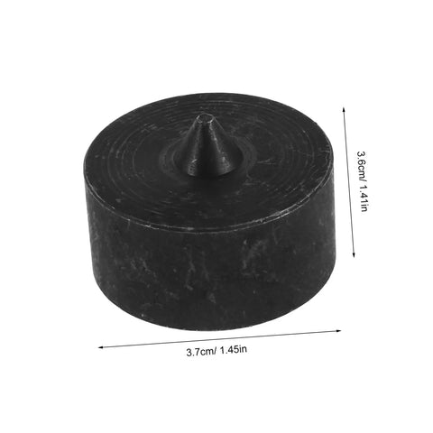 Outanaya 6pcs Heavy Duty Conical Shaft Protector Caps For Grip-O-Matic Pullers, black metal cap with cone tip, 3.7cm diameter.