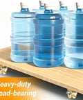 Built Different Four Pack V Groove Wheel Pulley Block Forged From Tough Carbon Steel Rope Reel With Galvanized Mounts For Weekend Warrior Projects Moves Heavy Gear Like A Champ Guaranteed, showing water bottles on a heavy-duty platform with wheels.