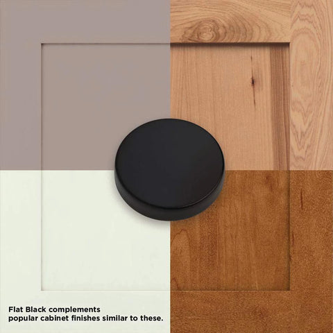 Matte Black Cup Cabinet Pulls 3 Inch Center To Center Handles in zinc die-cast on various wood finishes