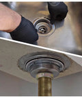 Installation of Heavy Duty Stainless Steel Kitchen Sink Drain Assembly With Strainer Basket And Rubber Stopper Built To Last Three And A Half Inch