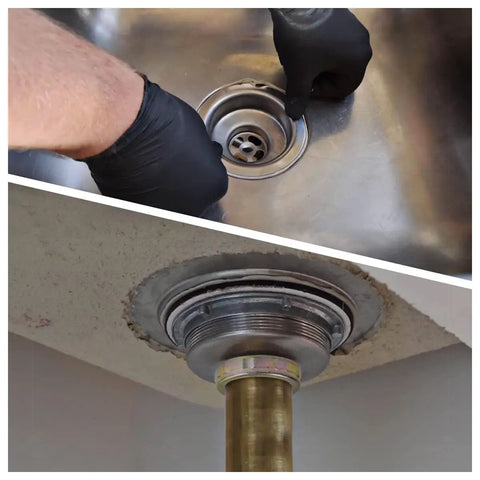 Installation of Heavy Duty Stainless Steel Kitchen Sink Drain Assembly With Strainer Basket And Rubber Stopper Built To Last Three And A Half Inch