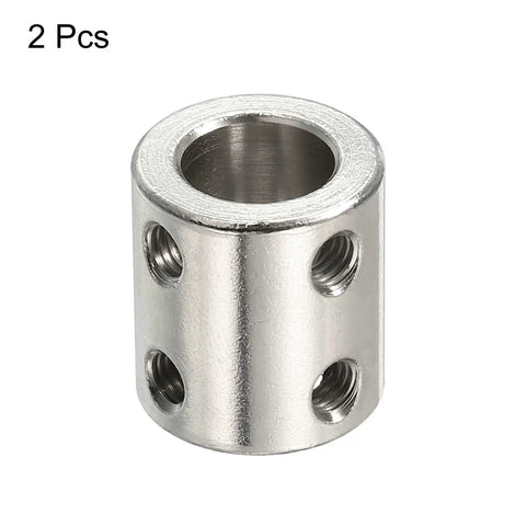 Rugged Shaft Coupler Connector 22mm Long 20mm Outer Diameter 12mm To 12mm Bore Stainless Steel Joint With Screws Silver 2 Pack