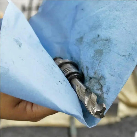 Prep Wipe Lint Free Towels Heavy Duty Cloths For Household And Industrial Use Disposable Rags Nonwoven Wipes 300 Pack 9 By 17 Inches Blue Ultra Low Lint For Painting Prep And Tough Cleaning Jobs wiping metal tool