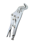 Heavy Duty Parrot Nose Locking Pliers For Welding Grip Clamping Pipes And Bolts With Adjustable Serrated Jaws For Vehicle Body Repair And Shop Maintenance Hand Tool Workhorse in silver, showing serrated jaw detail.
