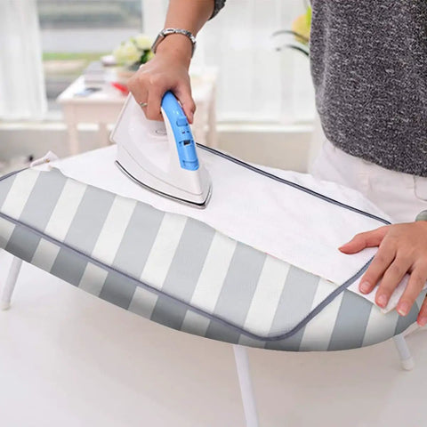 Tiny Tabletop Ironing Board Cover And Pad Cotton Cover With No Fuss Extra Thick Padding That Resists Scorching And Staining Elastic Cord Fits 11 To 13 Inches Wide And 30 To 32 Inches Long Boards