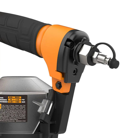 Next Generation Pneumatic 15 Degree One And Three Quarters Inch Coil Roofing Nailer With Quarter Inch NPT Air Connector