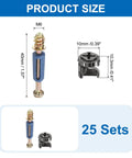 Heavy Hitter 25 Set Furniture Cam Lock Connector Kit With M6x40mm Cabinet Bolts and Tough Knuckle Dowel Pins for Slick Table Buildout and DIY Home Repair product size illustration