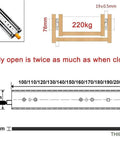 Tough As Nails Heavy Duty Locking Drawer Slide Rails With Full Extension Ball Bearing Side Mount Hardware, detailed diagram with dimensions.