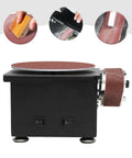 Versatile Mini Belt Disc Sander With 6-Inch Sanding Wheel And Small Grinder For Wood Metal Working, compact benchtop tool.