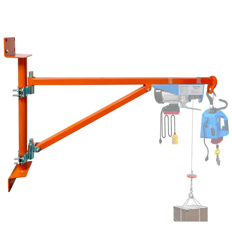 Heavy Duty Wall Mount Jib Crane With 660 Lb Capacity And 121 Cm Reach All Steel Construction Electric Hoist Holder