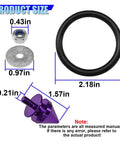 Upgrade Your Ride With These Sick Universal Car Bumper Quick Release Kit Featuring Durable Aluminum Fasteners, Sealing Washers And O Rings For Easy Front Rear Access To Fenders Hoods Or Trunk Lids In Cool Purple Color, size chart
