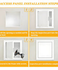 Hella Sturdy Aluminum Drywall Access Panel 16x30 Magnetic Push To Open Inspection Hatch installation steps on drywall.