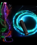 LED Fiber Optic Whip With 10 Color Modes And 360 Degree Swivel Ultimate Rave Party Light Show Prop 12 Channels In 3 Patterns