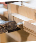 Hammer installing 304 Stainless Steel Dowel Pins 100 Pieces Cylindrical Fastening Elements for shelf support in woodworking application