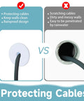 Comparison of Six Pack 1 Inch Wall Hole Cable Grommet Kit For Satellite Internet Cables with regular wall hole plug.