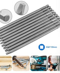 Ten Piece Square Drive Bit Set With One Quarter Inch Shank Magnetic SQ2 Square Head Bits Five Point Nine Inch Length Heavy Duty