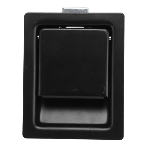 Heavy Duty Flush Mount Paddle Handle Latch Set For Trucks RVs And Rugged Toolboxes With Slick Black Coating Delivers Tough As Nails Security And Smooth Operation Daily