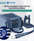 Hot Air Rework Station 1300W With AI Voice Control and Intelligent PID Temp prepped for soldering and desoldering tasks.