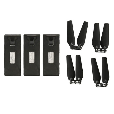 Spare Drone Battery Set 3.7V 1800mAh With Four Propeller Blades Kit For E88 E88PRO E525 E99 E99PRO P1 K3 S1 P8 RC UAV