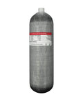 Ultra Light Carbon Fiber Scuba Tank 4500 Psi High Pressure Capacity 4.7L gray design with red label