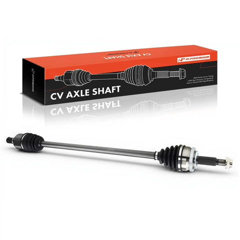 Built Tough Front Right Passenger Side CV Axle Shaft Assembly That Rolls Smooth On Hyundai Elantra And Coupe Cars From 2011 Through 2016 Automatic Transmission Setups with packaging.