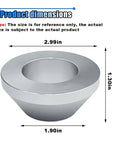 Product dimensions of Shop Grade Billet Aluminum Manual Tire Changer Centering Cone, measuring 2.99in diameter and 1.30in height.