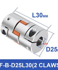 Smooth Running 2 Jaw Aluminum Shaft Coupler For Motor And Encoder With Plum Spider Clamping Design Fits 5mm To14mm Shafts