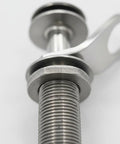 Deck Mount Guard Hanger With Quick Release Pin for Marine Gear and Rope Chafe Protection, Polished Stainless Steel No Slip Hook, close-up