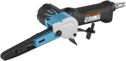 Professional Pneumatic Belt Sander With Infinitely Variable Speed Control, compact design for narrow woodworking tasks.