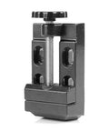 Premium Aluminum Mini Bench Vise Heavy Duty Clamping Vice With Hella Smooth Pivot And Locks Down Tight On Workbenches For Garage Repairs And Hobby Projects, black aluminum mini vise with screw mechanism.