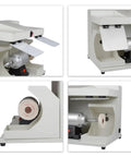 Close-up of Badass Heavy Duty Double Head Bench Grinder With Slick 550W Copper Motor and Built In Bright LED Lamp.