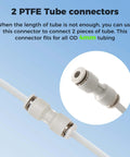 PTFE Filament Tube 2.5mm ID 4mm OD 5m With 2 Couplers And Tubing Cutter For Bambu Lab X1 X1C P1P P1S A1 A1 Mini Prusa MMU3 Creality