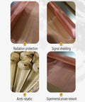 Copper Shielding Mesh Fabric Woven Wire 99 Point 9 Percent Purity Non Magnetic Shield Screen 235 Mesh 100x100 cm Rolls