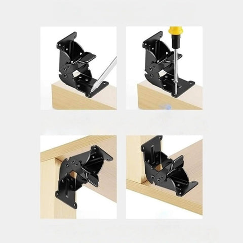 Beefy Heavy Duty Self-Locking Foldable Hinge For Tables Beds Chairs Cabinets And More, 0, 90 And 180 Degree Multi Angle Folding Hardware