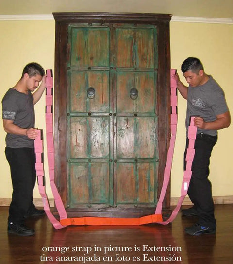Heavy Duty Moving Strap Extension Built For Extra Long Furniture And Appliance Hauls Rated For Up To 800 Lbs Fast Setup Bright Orange Weave Makes Any Move Absolutely No Sweat Real Deal Quality