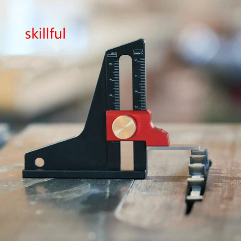 Height Gauge For Woodworking With Aluminum Alloy Body Lockable Digital Height Measuring Tool used on a table saw