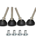 Adjustable Leveling Furniture Leg Set Of 4, 40mm Tall M8x50mm Feet With Screws, Heavy Duty Aluminum Alloy Support Feet