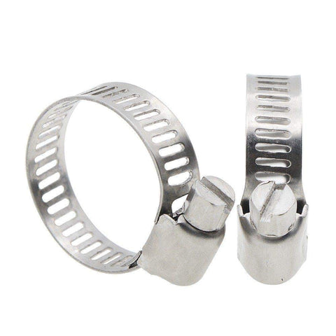 Stainless Steel Adjustable Clamps Set 20 Pack Fits 14 To 27 Millimeters Hose Or Pipe Worm Gear Band Style Leak Proof Connection