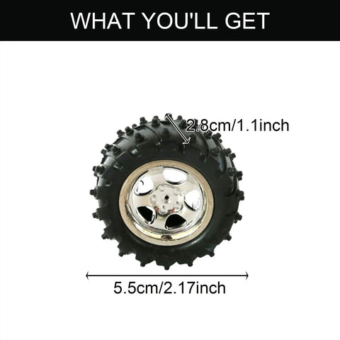 4Pcs RC Car Wheels And Tires Set Built For Tough RC Short Course Trucks With 5.5 Cm Diameter And 2.8 Cm Wide Rubber Tires